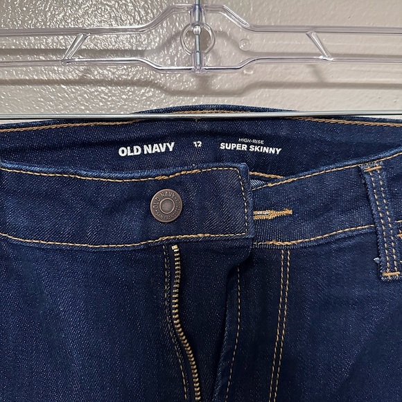 Old Navy - High Rise Super Skinny Jeans - Blue - Size 12 - Picture 4 of 4